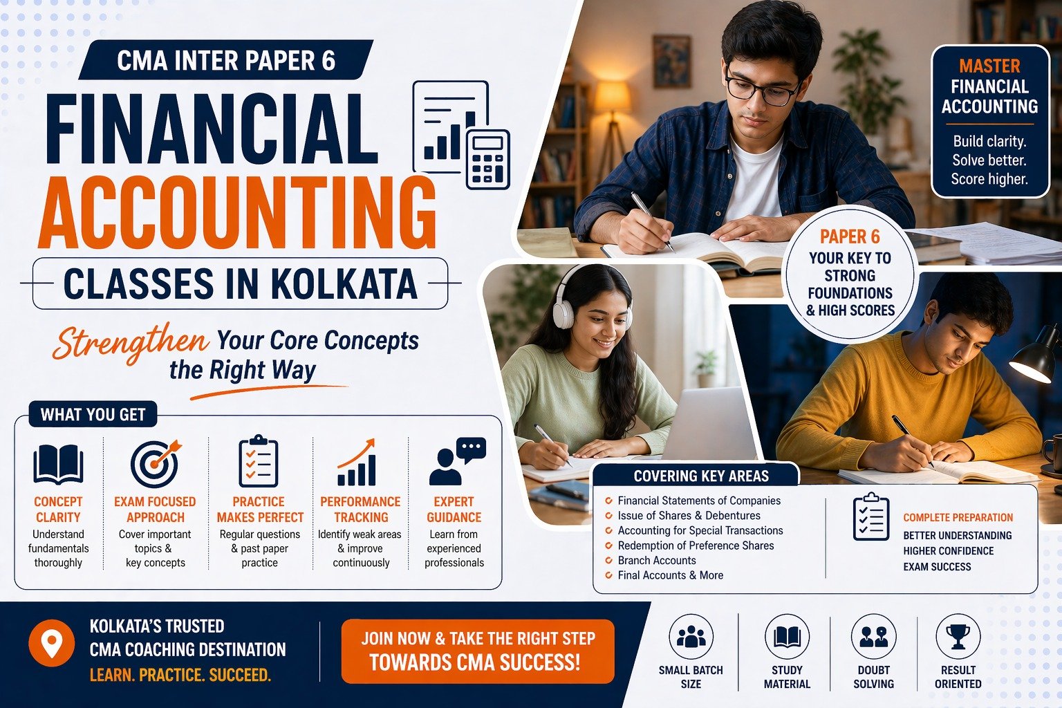 CMA Inter Paper 6 Financial Accounting Classes in Kolkata: Strengthen Your Core Concepts the Right Way