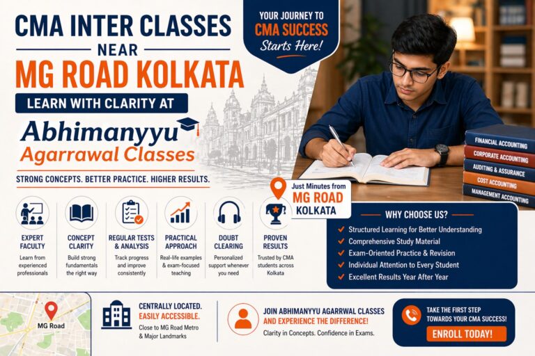 CMA Inter Classes Near MG Road Kolkata: Learn with Clarity at Abhimanyyu Agarrwal Classes