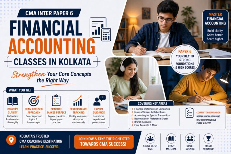 CMA Inter Paper 6 Financial Accounting Classes in Kolkata: Strengthen Your Core Concepts the Right Way